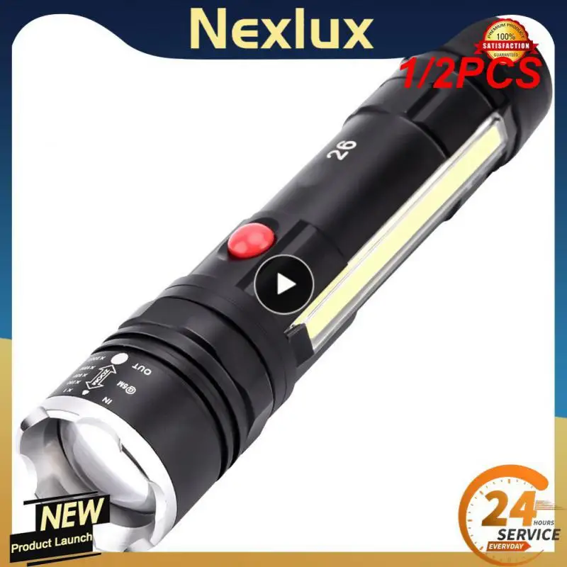 

1/2 шт., водонепроницаемый фонарь с магнитом, 4 режима