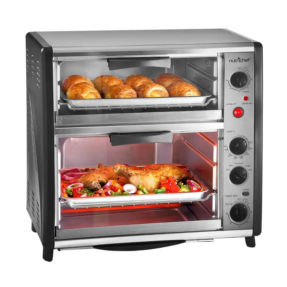 1780 Watts Multi-Functional Dual Tier Oven Cooker, Large 14 Quarts Capacity