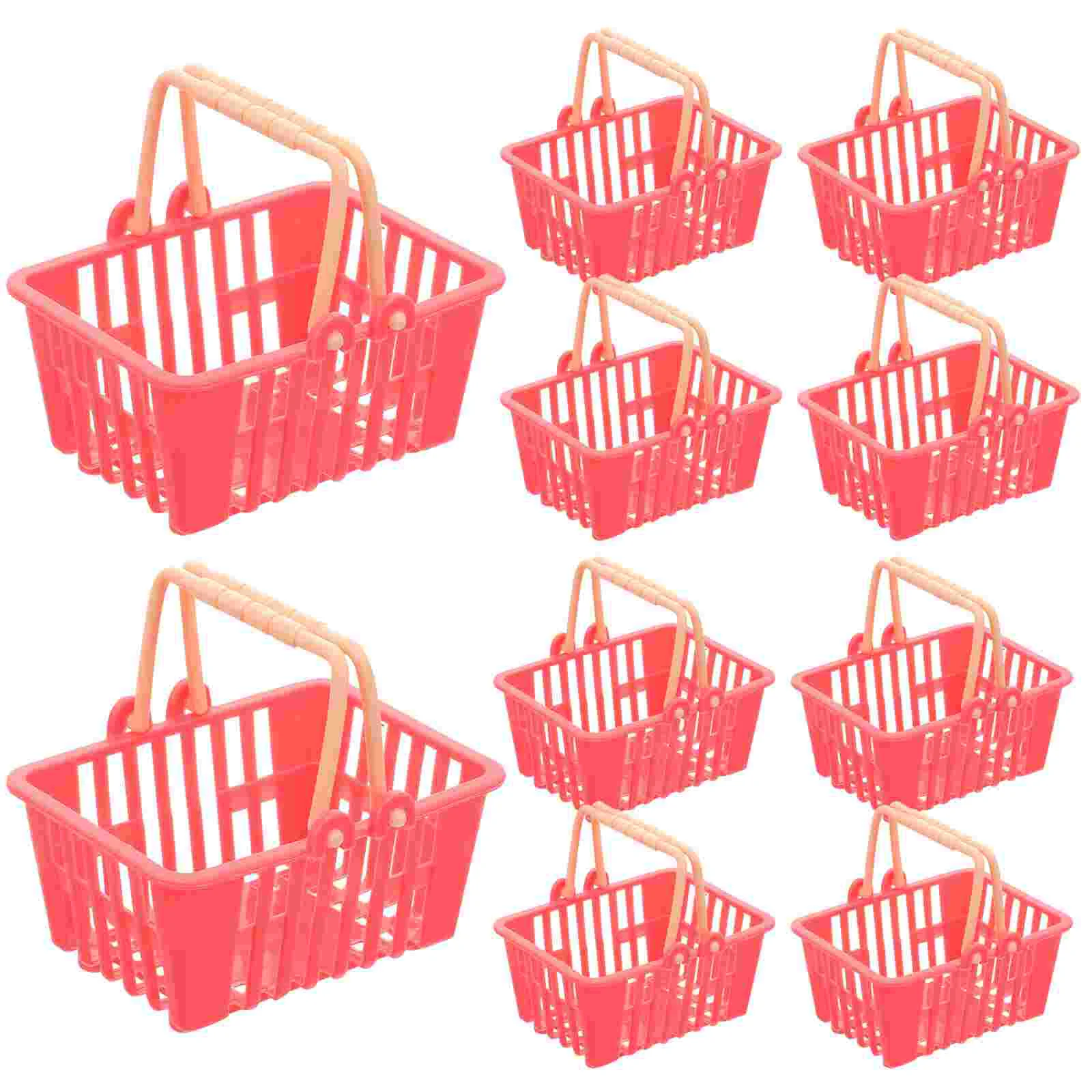 

Mini House Decor Shopping Basket Handle Miniature Accessories Storage Grocery Decoration Hamper