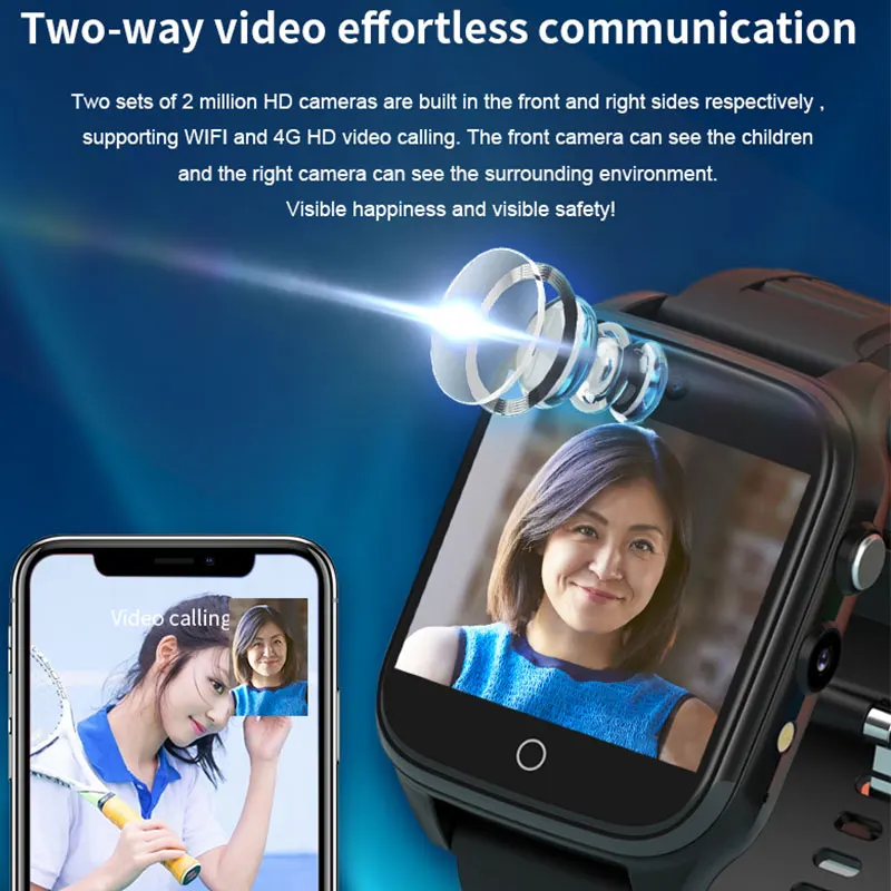4g smartwach men android gps camera wifi heart rate bidirectional positioning google play independent sim gift for xiaomi phone free global shipping