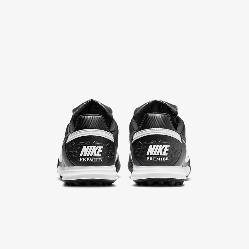 Фото Футбольные бутсы Nike HM0283-001 для мужчин, черно-белые, кожаные, с откидным язычком, резиновая подошва, превосходящие аналогичные модели для тренировок №5