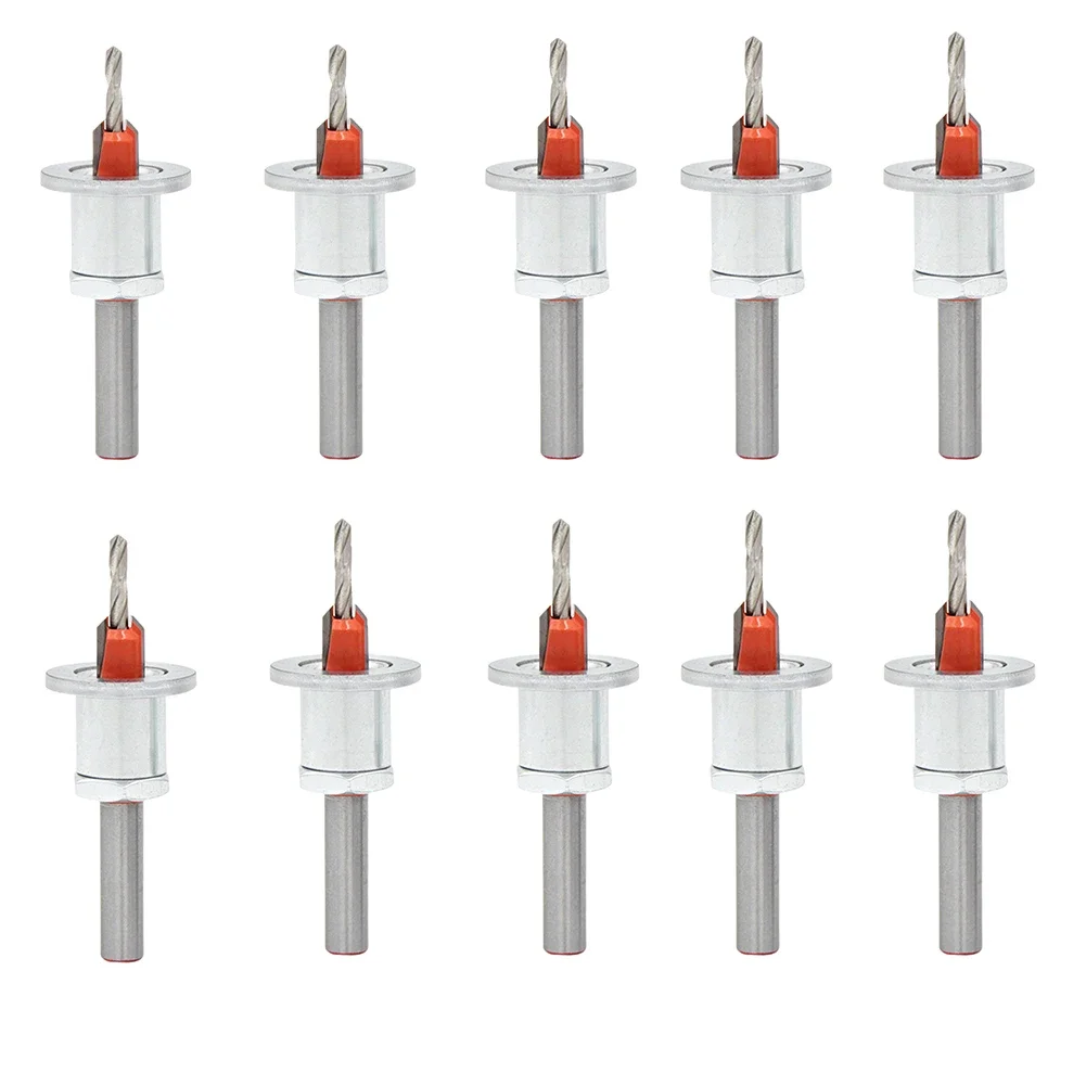 Набор сверл для деревообработки комплект из быстрорежущей стали с зенкером 8/10 мм