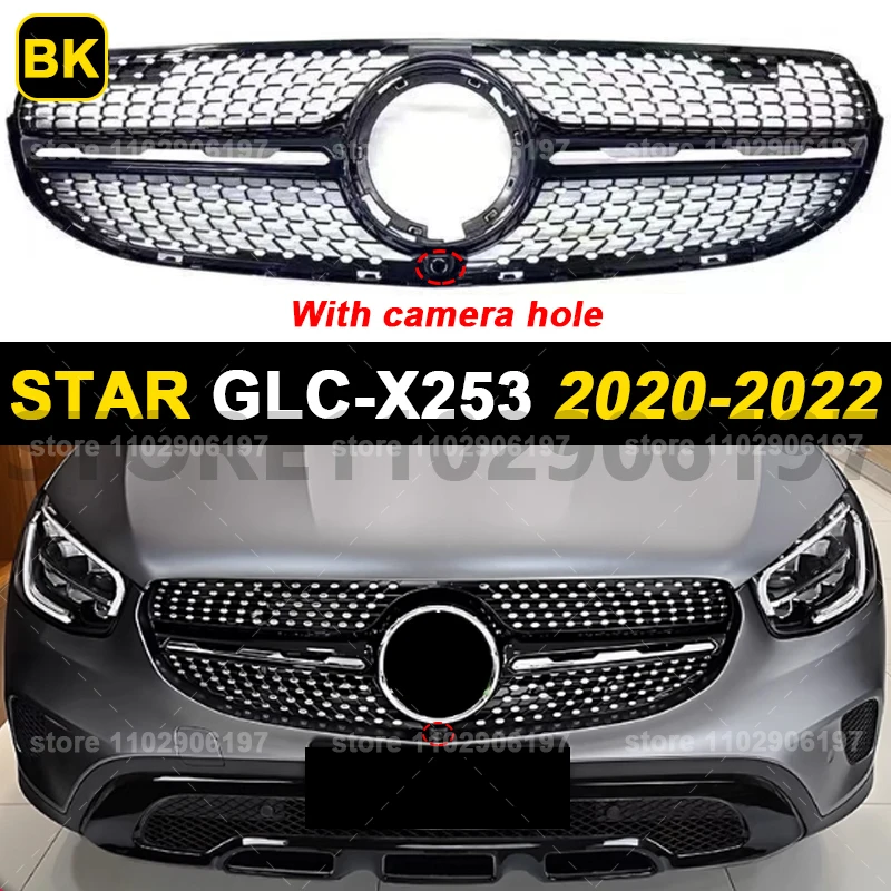 

Для 2016-2019 2020-2022 X253 W253 GLC Mercedes Benz GLC200 GLC220 GLC260 GLC300 GLC43 GLC63 AMG GT Бампер Mesh Racing Grille