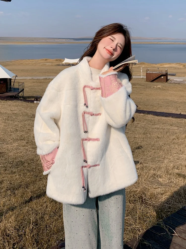 Белый новый китайский Sle из искусственного норкового кашемира интегрированная