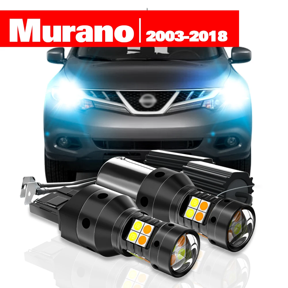 

For Nissan Murano 2003-2018 Accessories 2pcs LED Dual Mode Turn Signal+Daytime Running Light DRL 2008 2009 2011 2012 2013 2014