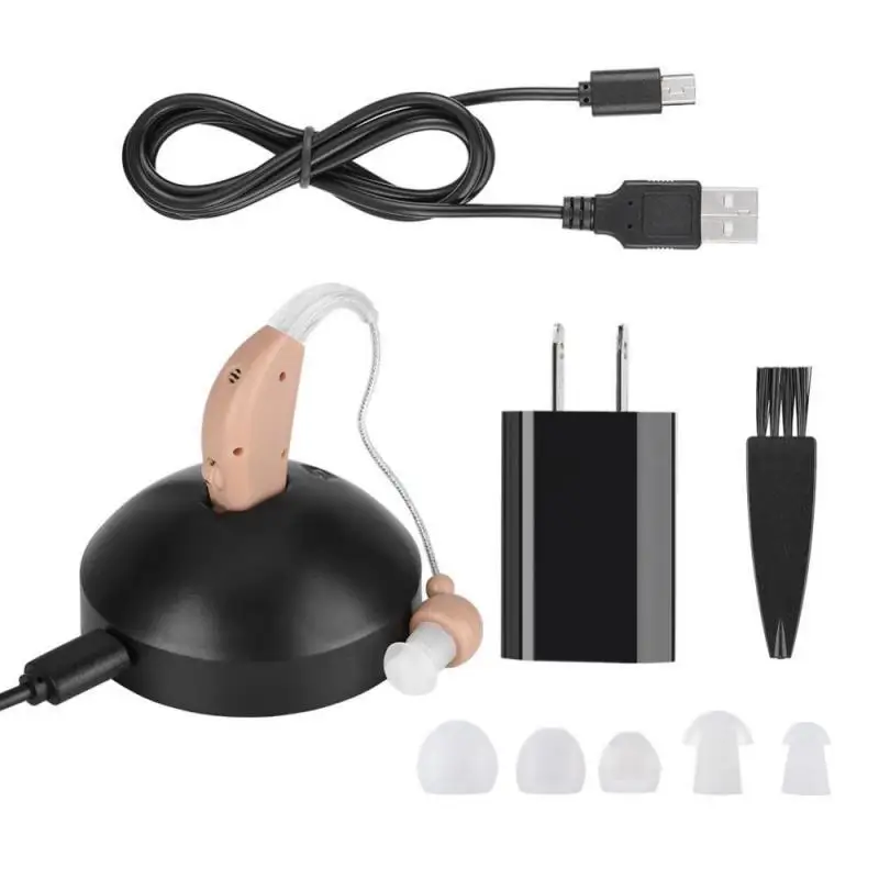 

Портативный Перезаряжаемый слуховой аппарат, усилитель голоса для взрослых, устройство для улучшения звука для пожилых людей