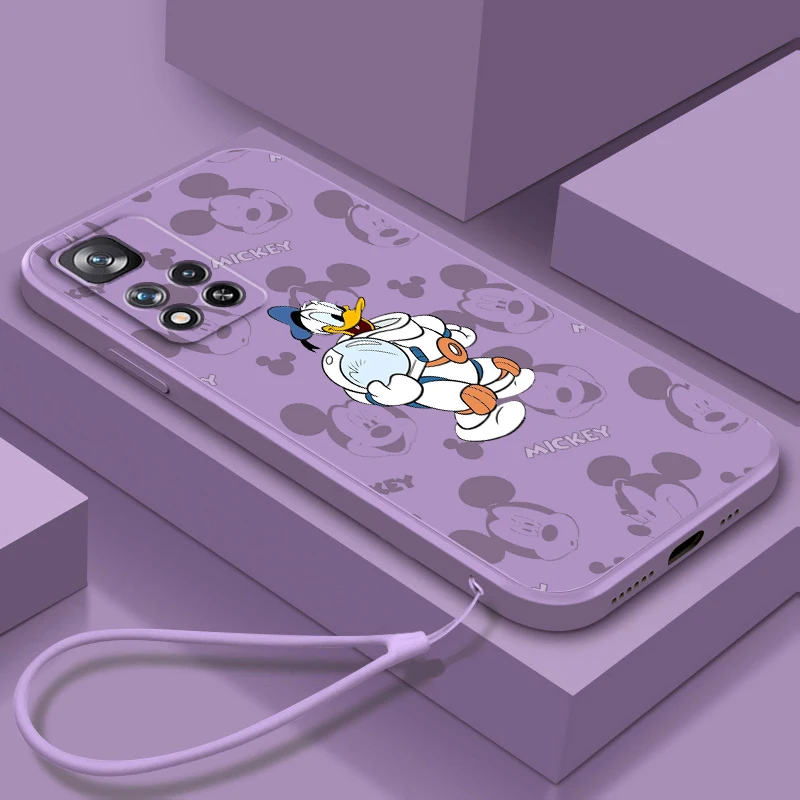 

Mickey Minnie Cartoon Art Liquid Rope TPU Funda Phone Case For Xiaomi Redmi Note 11 11S 11T 10S 10 9S 9T 9 8T 8 Pro Plus 5G