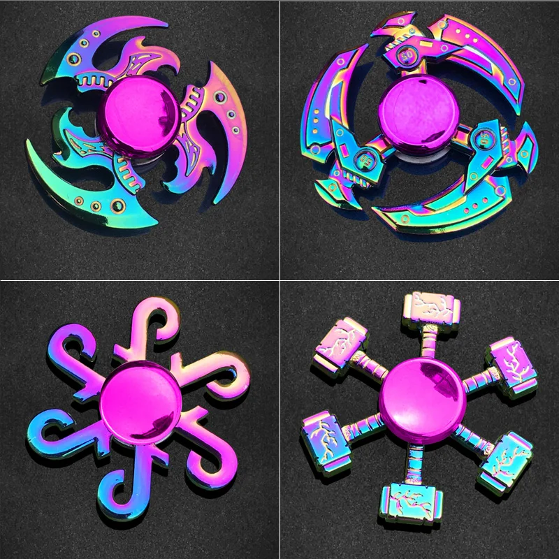 

Rainbow EDC Fidget Hand Spinner Metal Rainbow Spiner Anti-Anxiety Toy for Spinners Focus Relieves Stress ADHD Finger Spinner