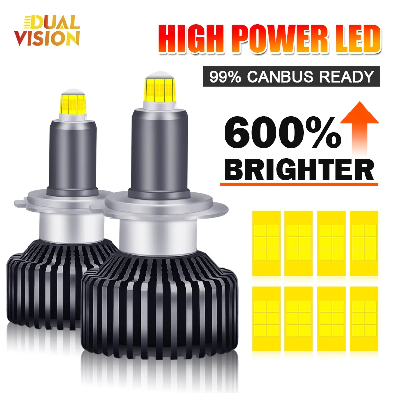 Лампы для автомобильных фар H7 светодиодный Canbus 360 HB4 H11 H4 H1 9012 HB3 9005 9006 H8 D2S D4 3000K 4300K