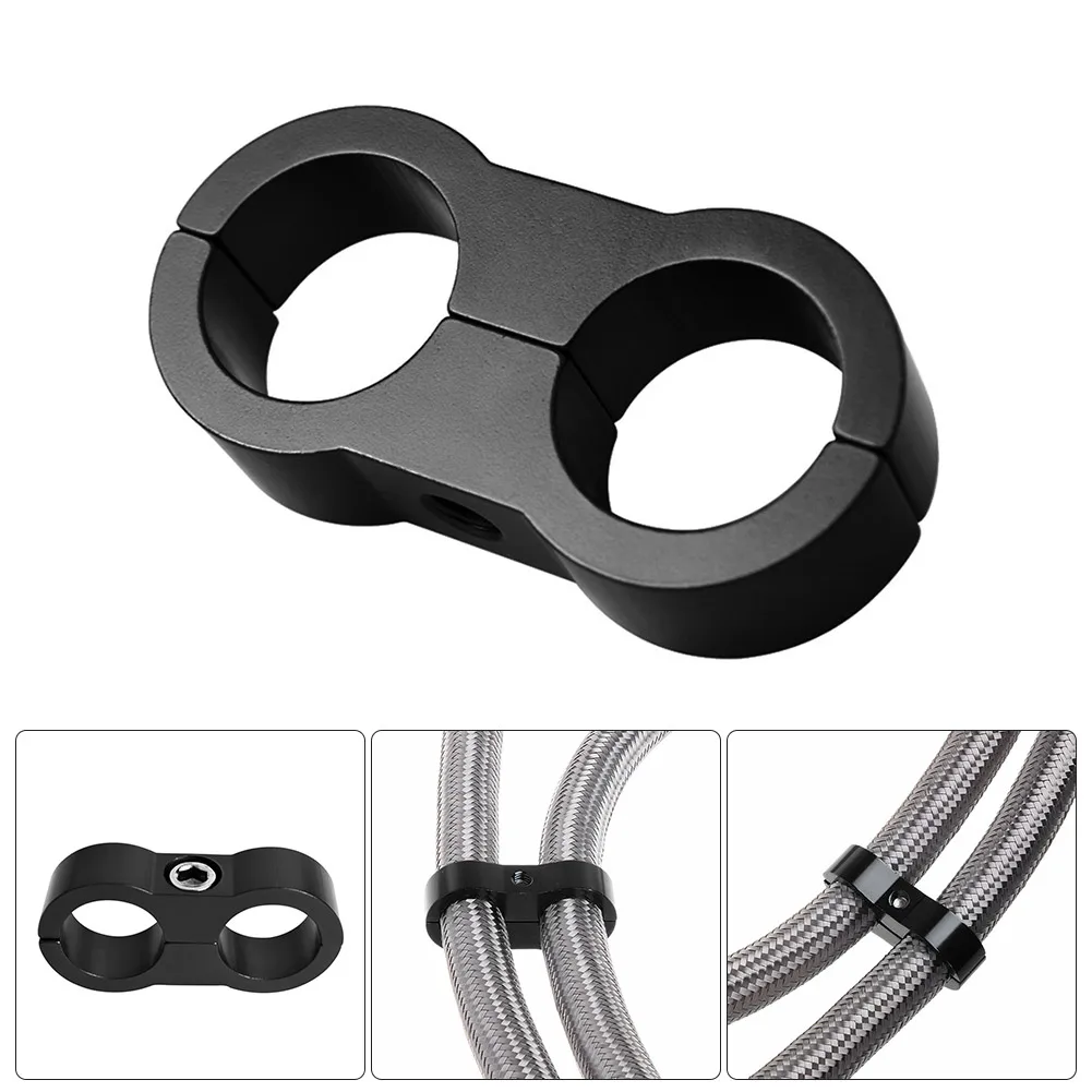 

8AN AN8 Braided Hose Separator Clamp Fitting Adapter For Oil Fuel Hose Line Universal For AN Gas/Water/Oil/Fuel Hose