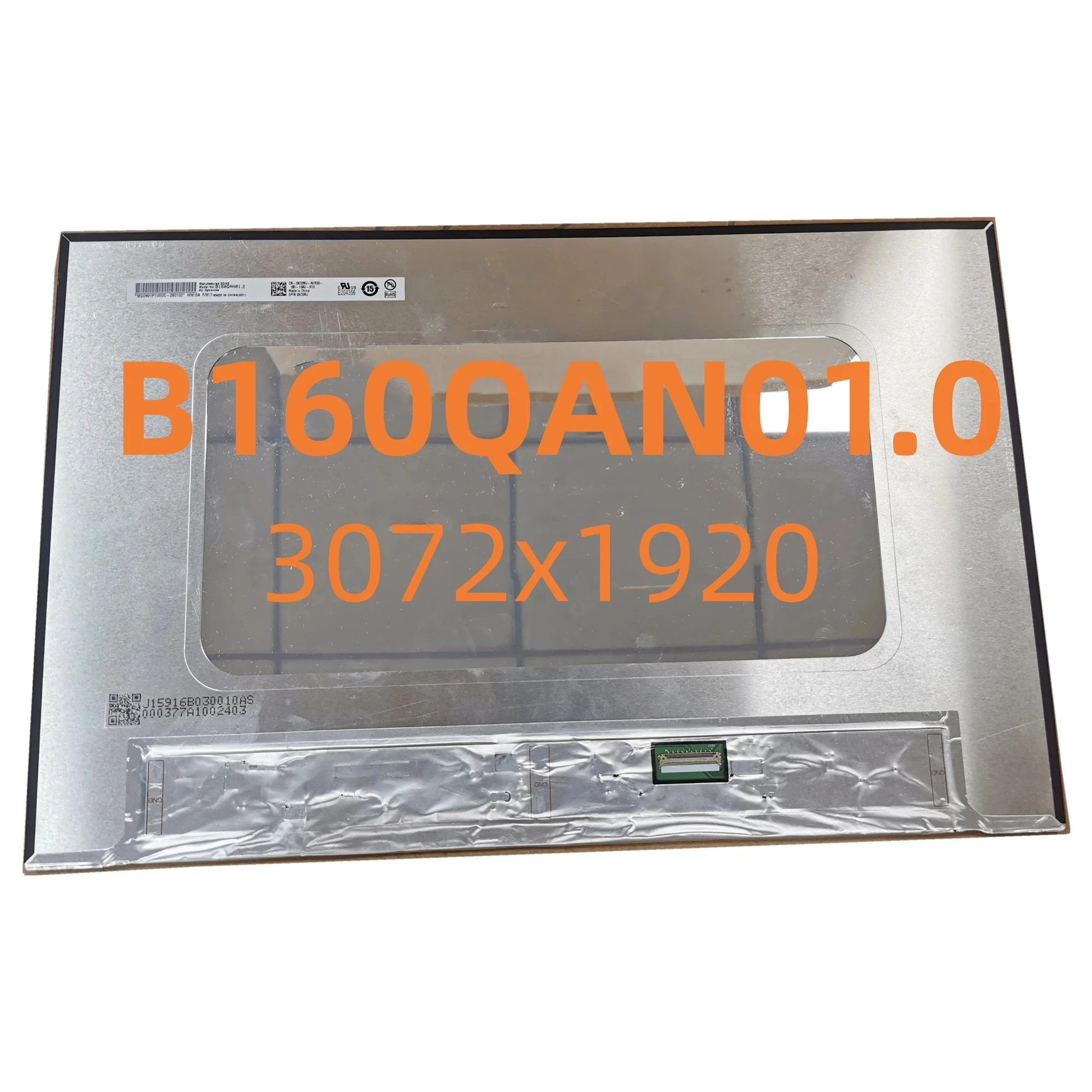 

B160QAN01.0 16Inch Slim LCD IPS Display EDP 40 Pins For Dell Inspiron 16 Plus 7610 Laptop LCD Screen 3K 3072x1920
