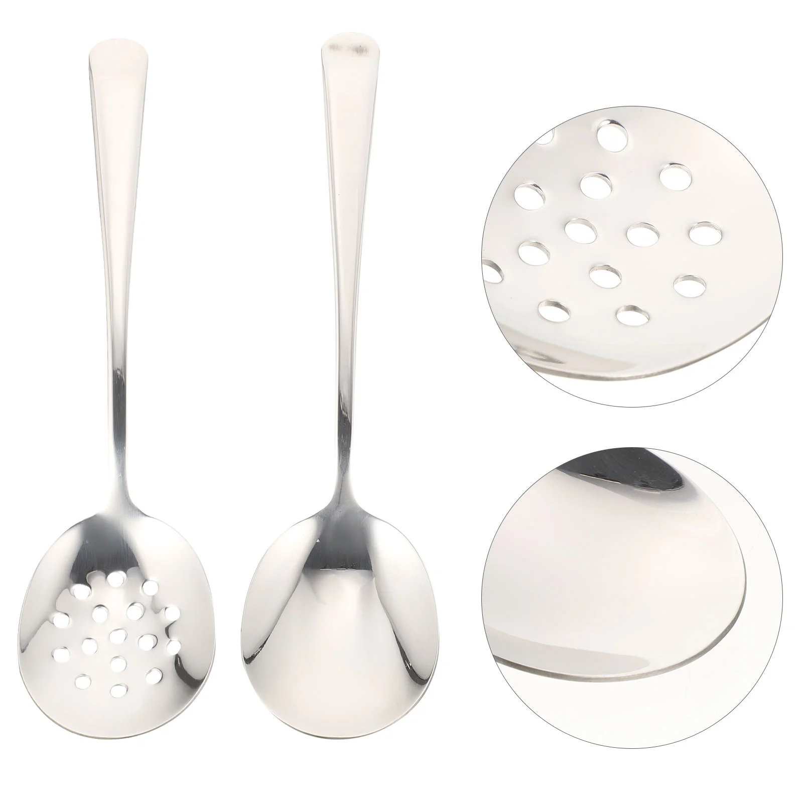 

Spoon Serving Spoons Buffet Slotted Soup Utensils Caviar Perforated Straining Large Metal Banquet Steel Stainless Parties