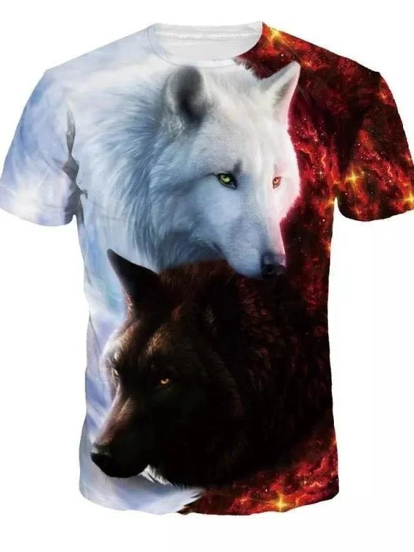 

animal Wolf Printed T shirts But 3d t-shirts drop ship Top Tee Short Sleeve T-shirt circular neck Tshirt Fashion Random XXS-6XL