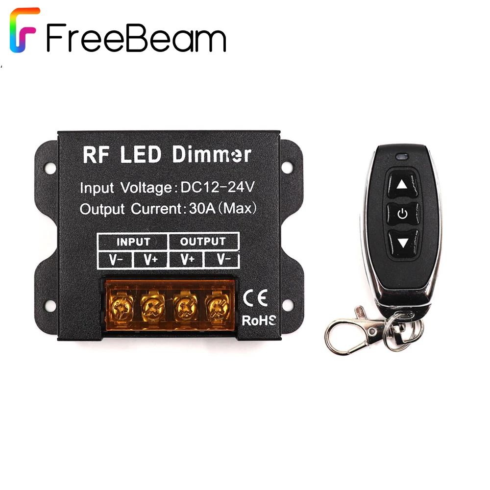 

High Power 360W 30A Remote Controller LED Dimmer 12V 24V DC Dimming Device for LED Strip Light Lamp Signgle Brightness Regulator