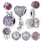 1 шт. 18 К посеребренный медведь воздушный шар мама бусины очаровательные оригинальные Pandora DIY plata ley браслеты Очаровательные для женщин подарок ювелирные изделия DIY