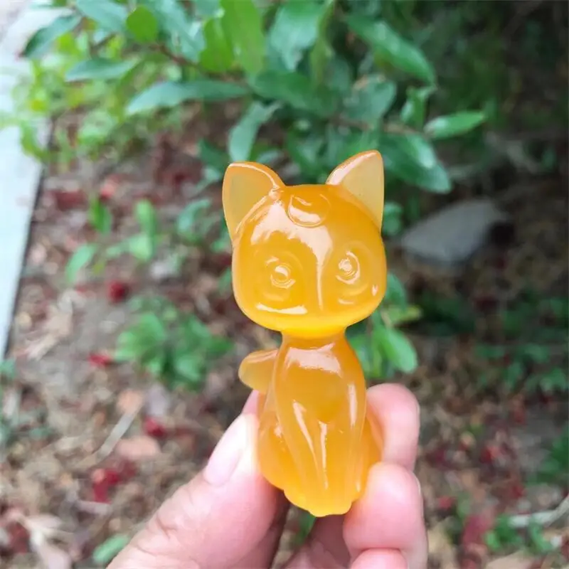 

Natural Crystal Cat Eye Stone Cartoon Cat Gemstone Carving Healing Animals Figurines Reiki Home Decoration 1pcs