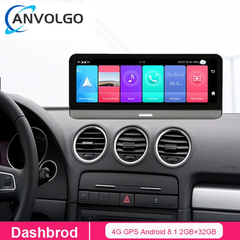 Видеорегистратор автомобильный 8 дюймов Android 4G Bluetooth Wi-Fi GPS ADAS 1080P | Автомобили и