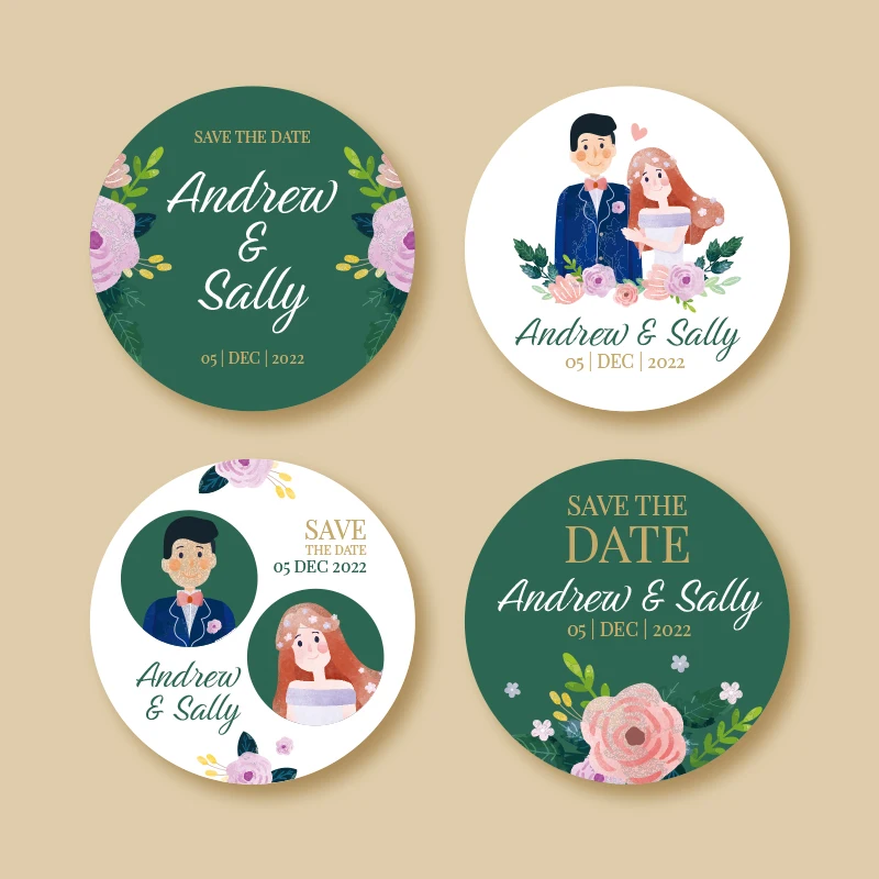 Индивидуальные свадебные наклейки ярлыки для подружки невесты помолвки