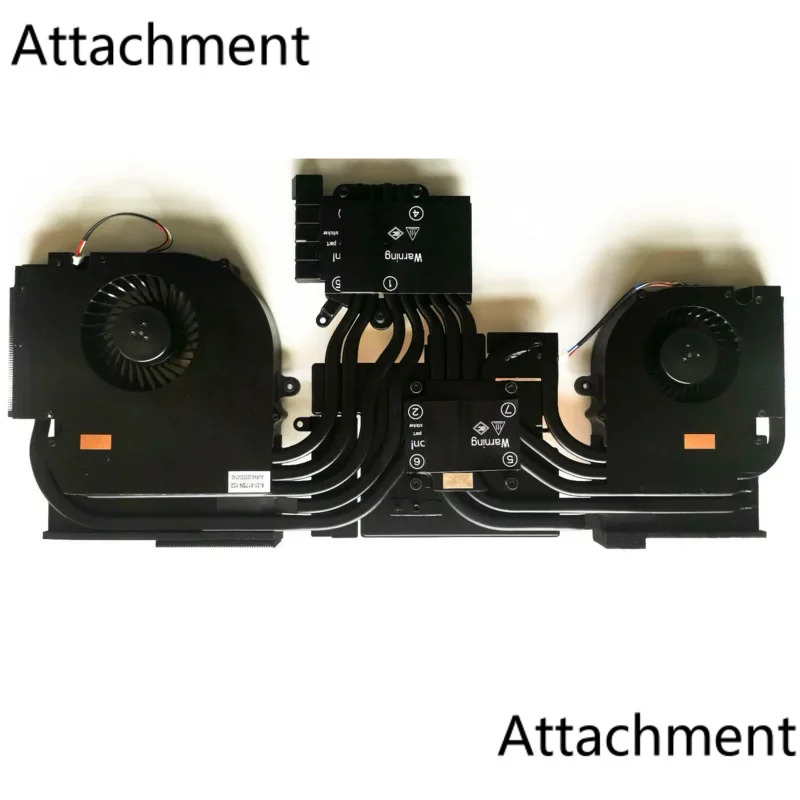 Новый охлаждающий вентилятор радиатора процессора и графического для Clevo X17SN X170
