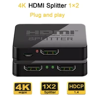 hdmi splitter 1 in 2 out adapter 4k hdmi switch hdcp stripper 3d splitter power signal amplifier hdmi switcher for ps3 hdtv dvd