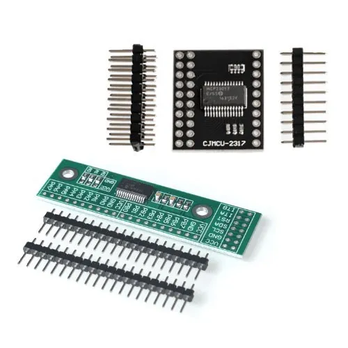 

MCP23017 Serial Interface Module IIC I2C SPI MCP23S17 Bidirectional 16-Bit I/O Expander Pins 10Mhz Serial Interface Module