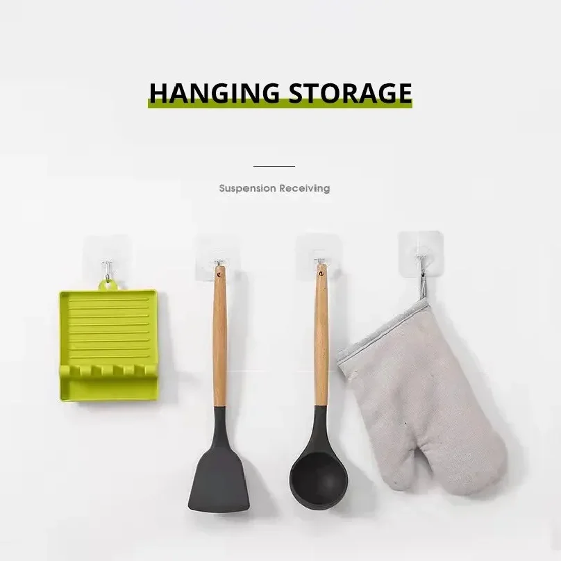Фото [Хит продаж] 1 шт. Подставка для лопаток и крышек, настольная полка для ложек, держатель для половников и палочек для еды №4