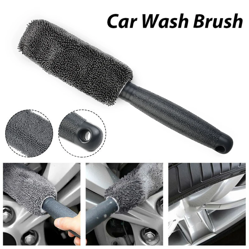 

Car Wheel Cleaning Brush Tire Washing Clean Soft Microfiber Wheel Rim Brush For Car Trunk Motorcycle Auto Detailing Wash Brush