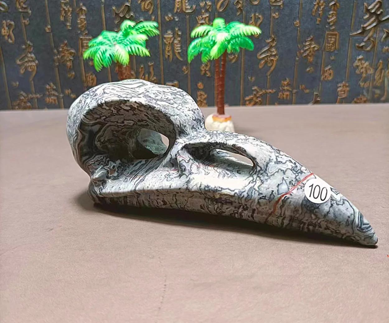 Новый кварцевый кристалл природного энергии птичий череп рейки домашний декор