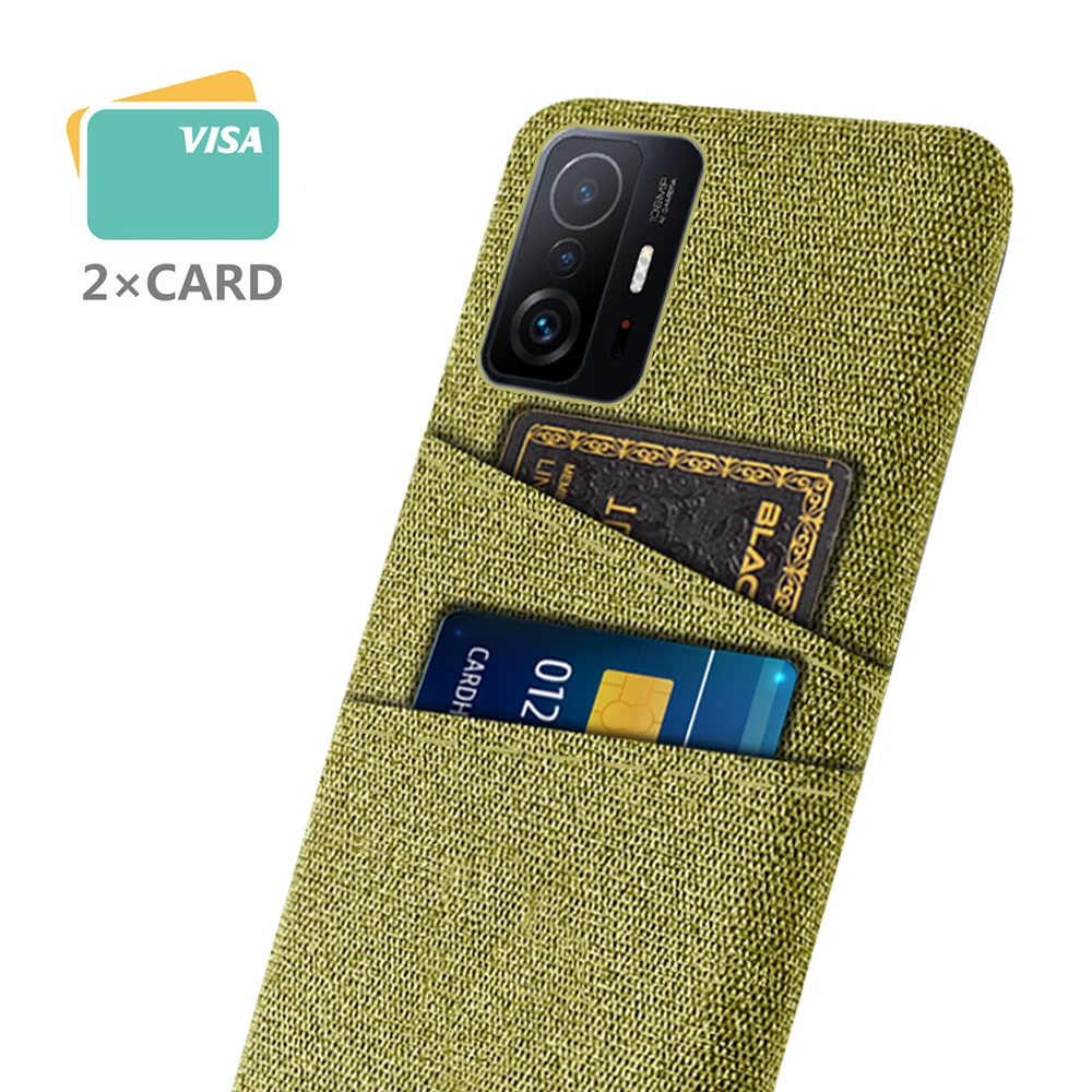 

For Mi 11T 11TPro Case 11T 11TPro Luxury Dual Card Fabric Cotton Cloth Cover For Xiaomi 11T Ultra 12X 12 Pro Mi 10 9T 8 Lite