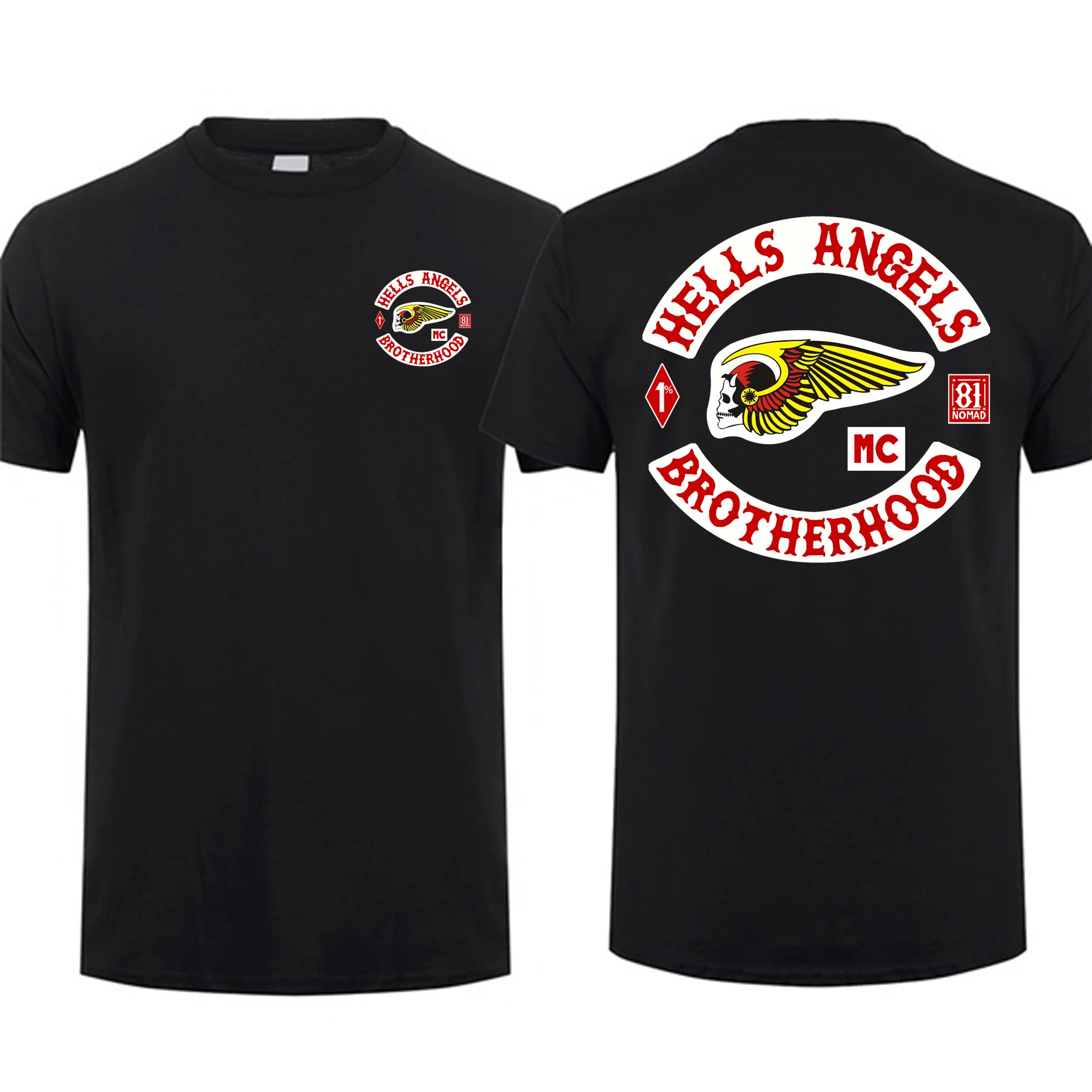 

Двухсторонняя футболка с изображением ракушек, братства, ангелов, Мужская хлопковая футболка оверсайз, удивительная винтажная одежда с коротким рукавом в стиле хип-хоп для мужчин, уличная одежда