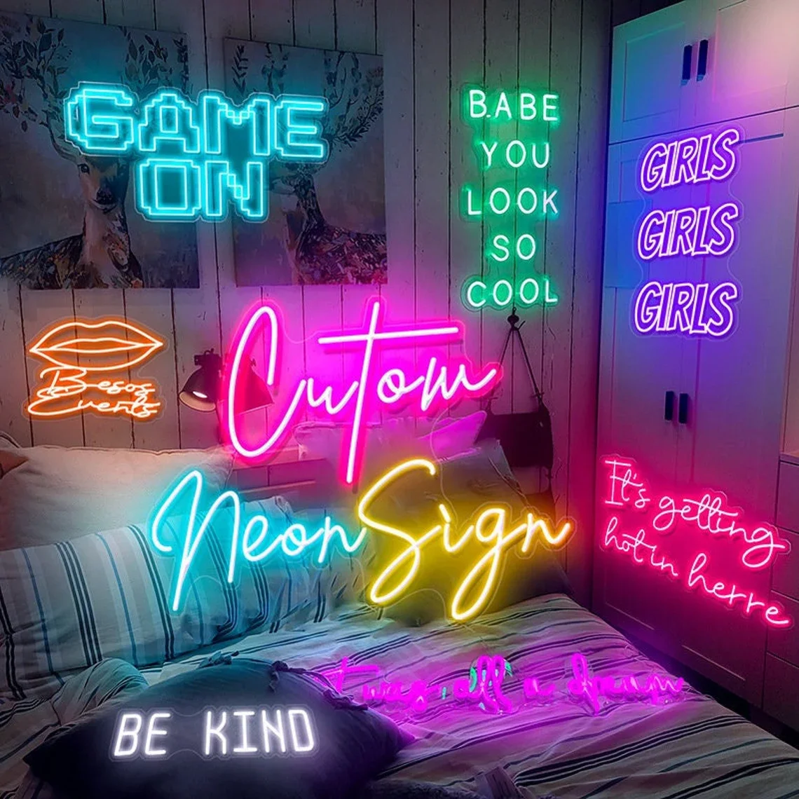 Personalised Custom Neon Sign Business Logo Customize Name Led Light Birthday Party Wedding Room Decoration Night Lamp Neon Sign