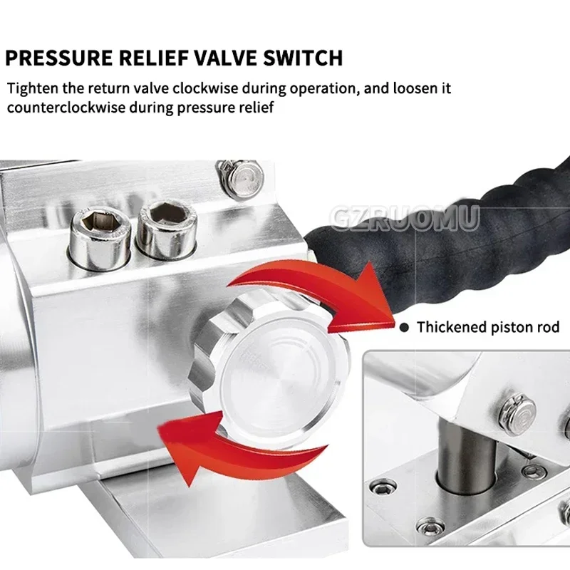 Гидравлический ручной насос высокого давления Φ 700 кг/км² куб. См с манометром