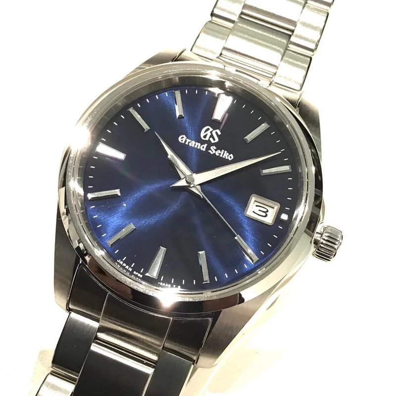 

2022 New Grand Seiko Heritage Blue and Black White Dial Stainless Steel Strap Quartz Watch Mens Luxury Gifts for Men