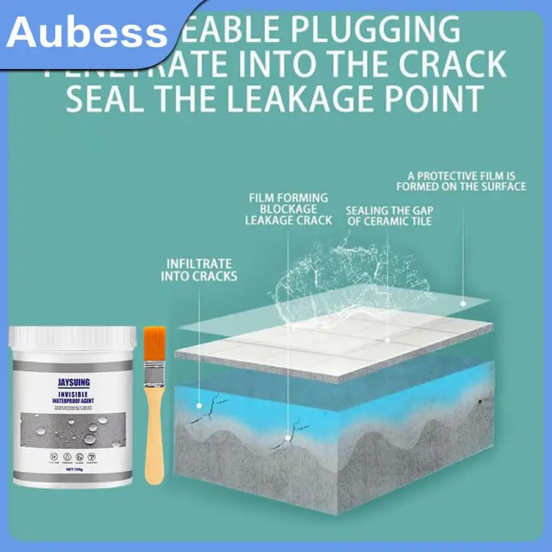 

Newest Transparent Waterproof Glue Plus Brush For Bathroom Water Pipe Waterproof And Household Leakproof Adhesives Sealers