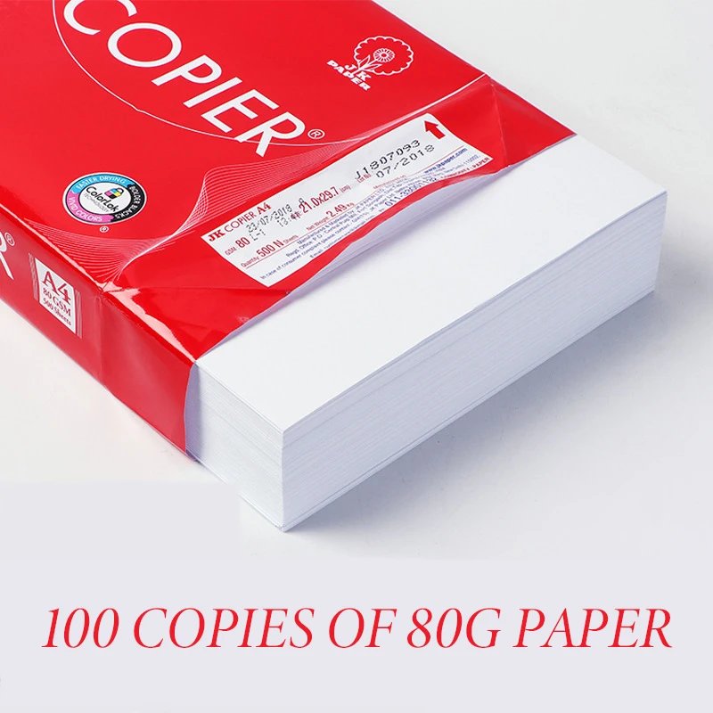 Бумага Белая импортная для печати А4 80 г 100 шт. из целлюлозы | Канцтовары офиса и