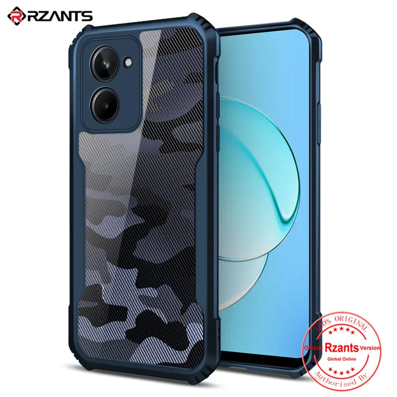 

Rzants для OPPO Realme 10 4G 10 Pro 5G чехол жесткий [Камуфляжный Жук] Гибридный ударопрочный тонкий кристально прозрачный чехол