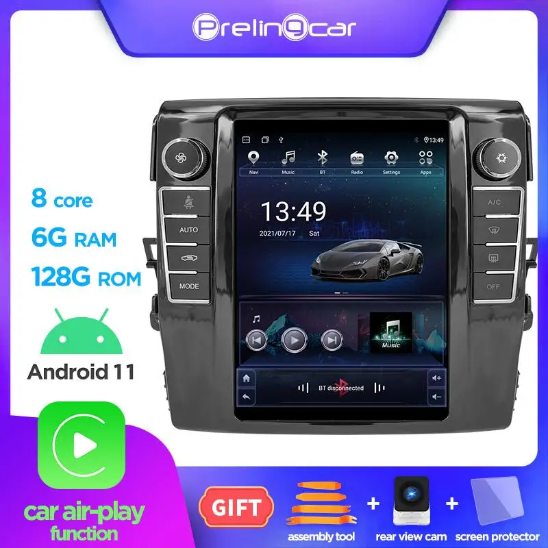 

For Toyota Reiz Mark X 2010-2020 For Tesla Style Vertical Screen Android 10 Car Radio Multimedia Video Player Navigation GPS IPS