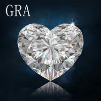 real heart cut loose moissanite stones 0 1ct to 4ct gems d color vvs1 pass diamond test with gra certificate jewelry material