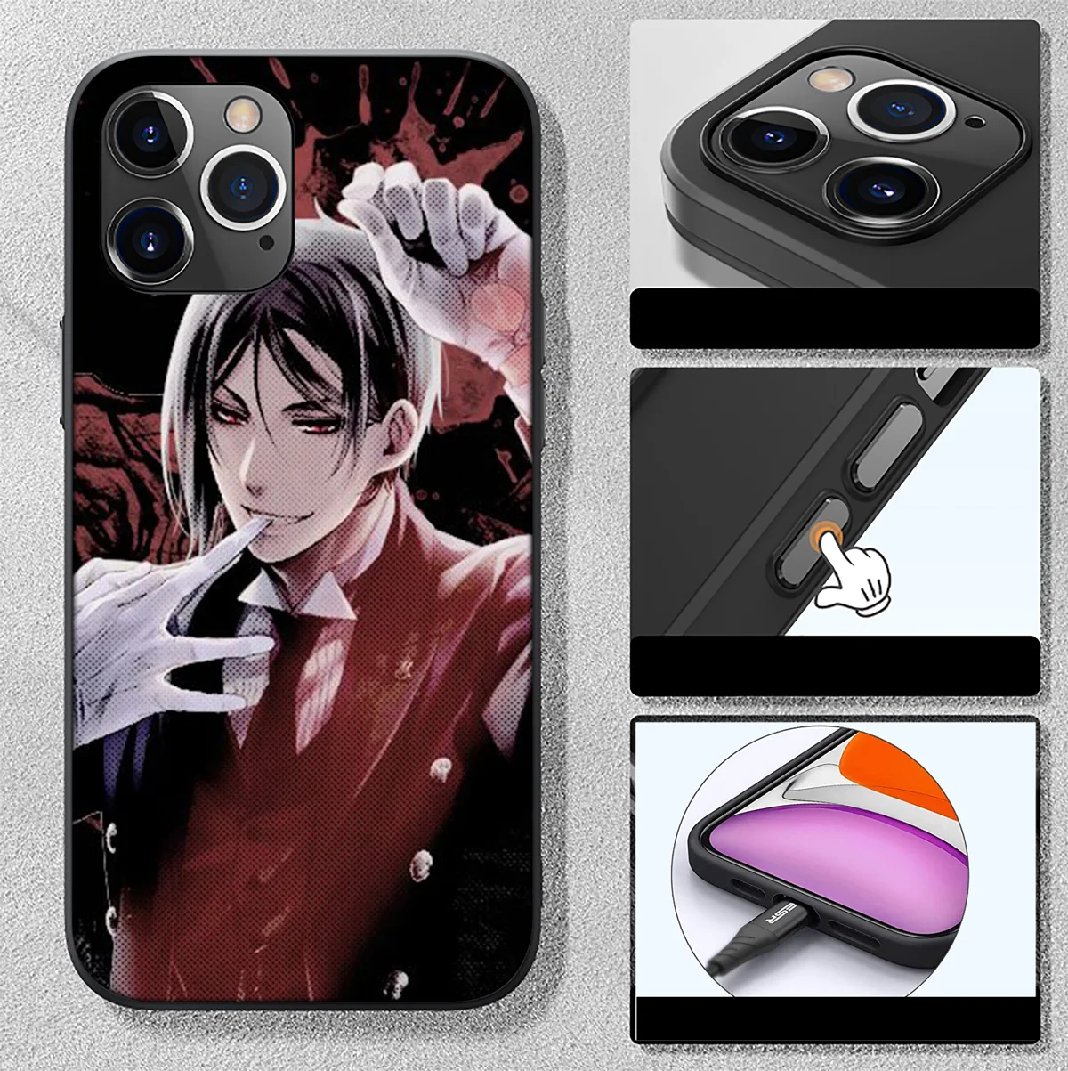 Чехол для телефона SO27 Black Butler Kuroshitsuji iPhone 12 11 X XS XR Pro Max 6 6s Plus SE