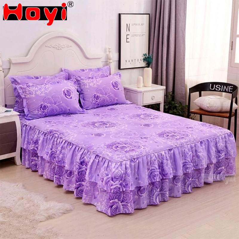 

Bedding Bed Skirt Wedding Bedspread Bed Sheet Mattress Cover Full Twin Queen King Size Bedsheets（Pillowcase Not Included）