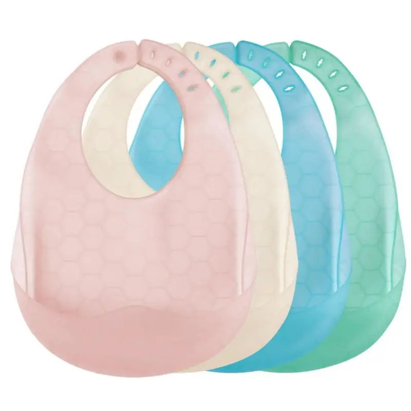 

Силиконовый нагрудник с карманом, мягкие и гибкие силиконовые нагрудники для кормления детей, милые и практичные нагрудники для кормления