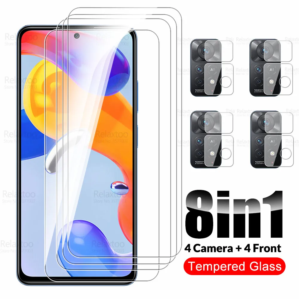 

8 в 1 стекло камеры для Xiaomi Redmi Note 11 Pro 5G защитное стекло Redmy Not 10 9 8 9S 10S 11S 10C 10A 8T 9A 9C 8A 10T пленка для телефона