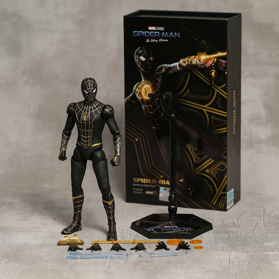 

ZD Toys Spiderman No Way Home Black & Gold Suit Collection Action Figure PVC Model Figurals