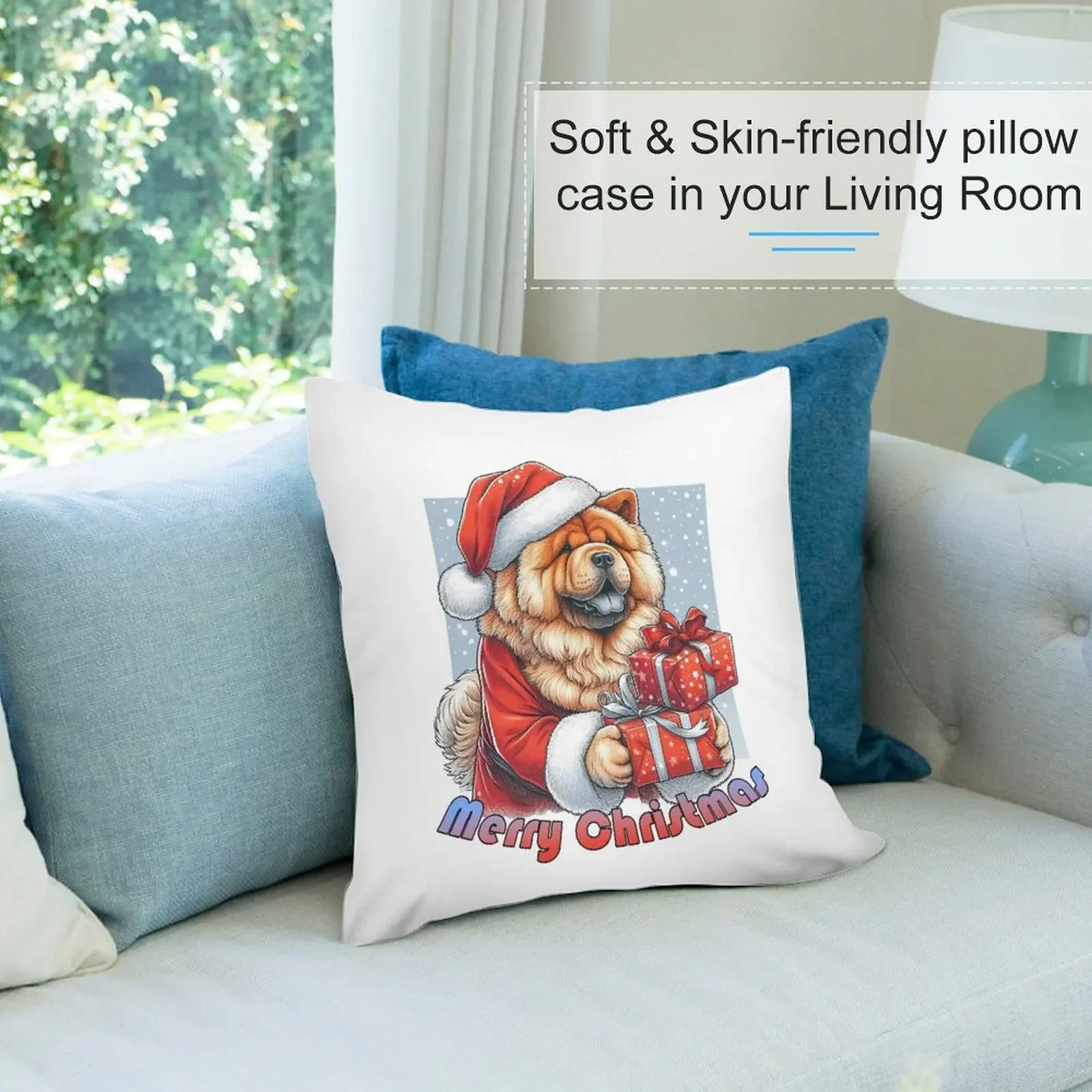 С Рождеством Санта-Куршоу приходит подшипник подарки декоративная подушка