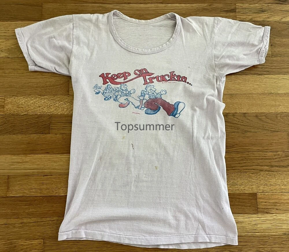 

Vintage Robert Crumb 1974 Keep On Truckin Our Front T Shirt 70S Original R Crumb