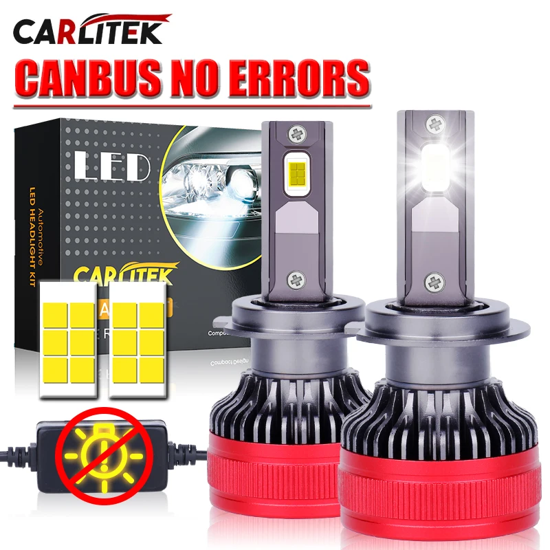 Лампы CARLITEK для автомобильных фар 120 Вт H7 H4 H11 H1 H8 H9 9012 HB3 9005 HB4 HIR2 9006 K