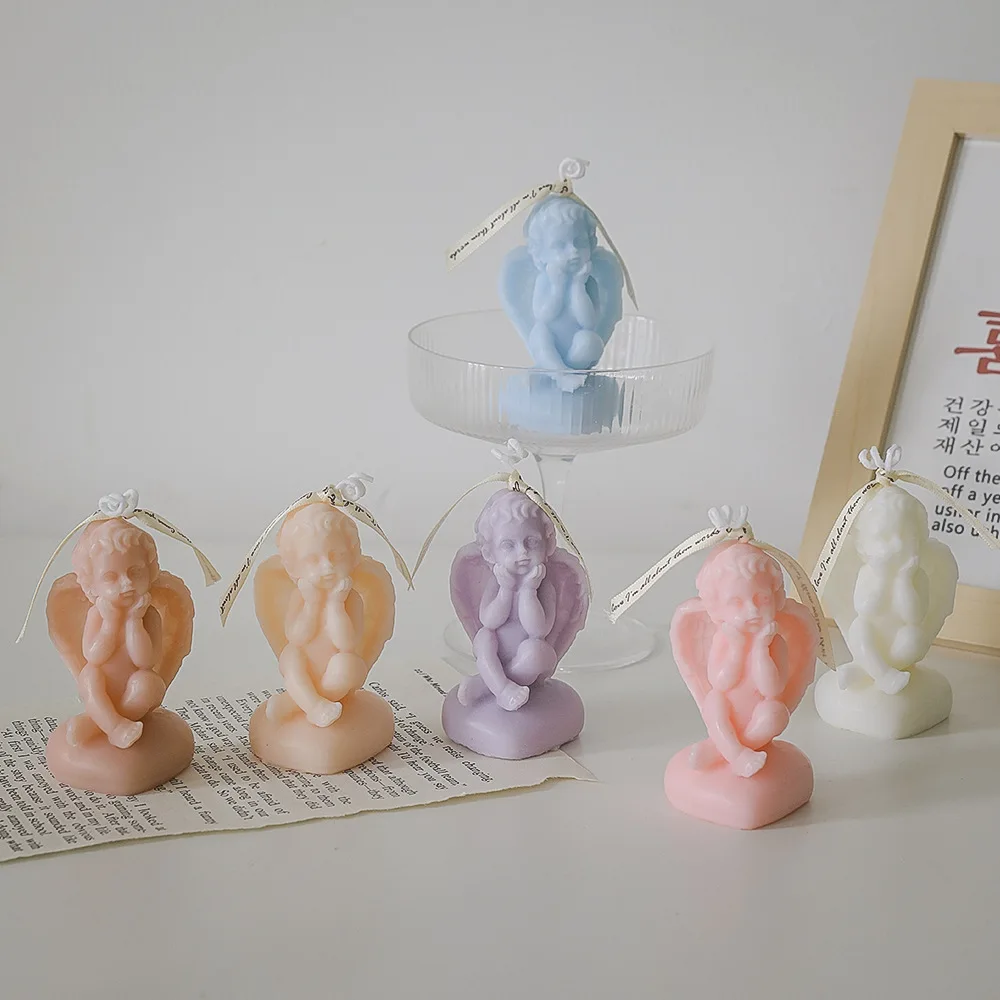 

Cute Candles Cupid Angel Scented Candles Ins Small Art Decorative Aromatic Candles Home Fragrant Decoration Candles Posing Props