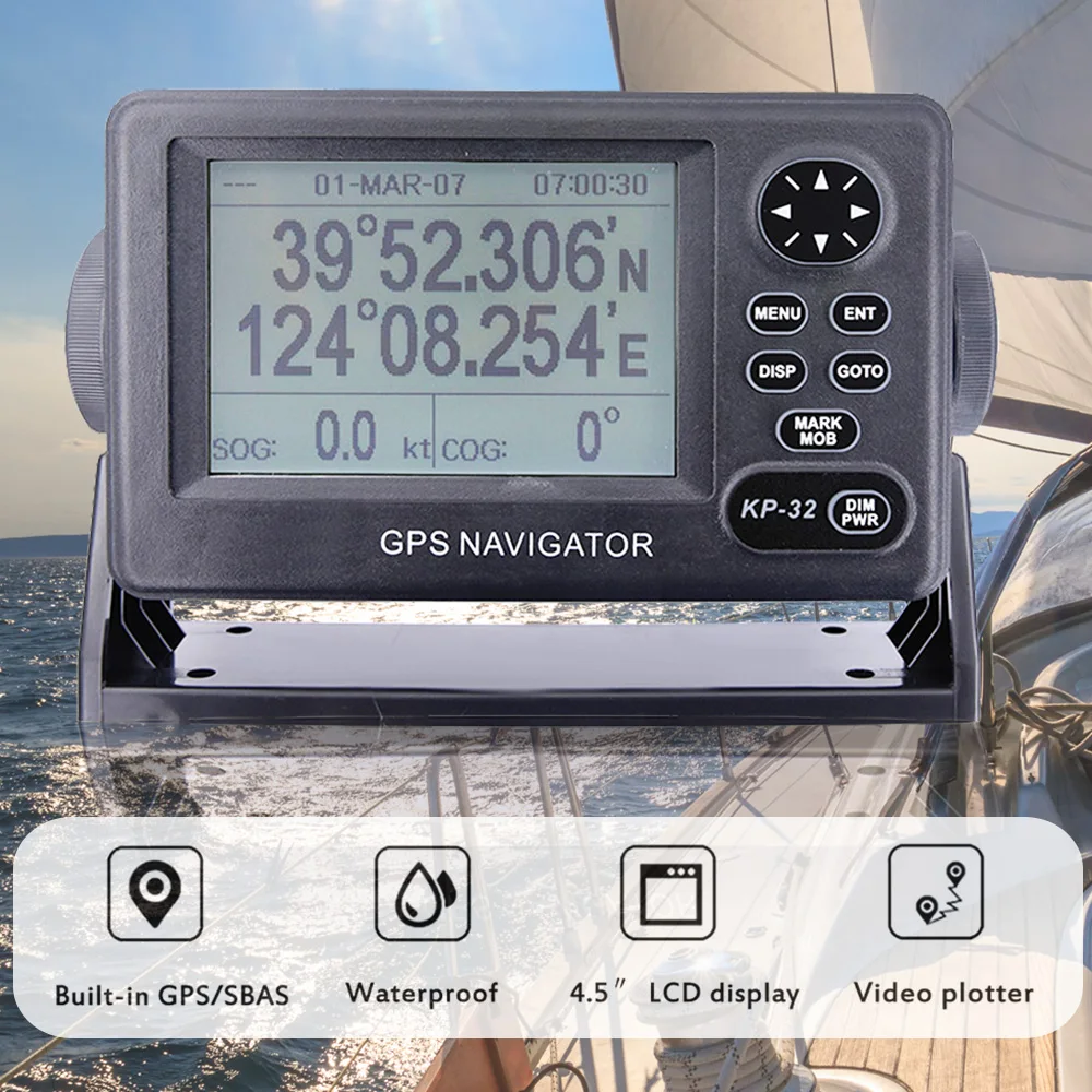 

KP-32 GPS навигация 4,5 дюймов ЖК-дисплей GPS/SBAS морской навигатор водонепроницаемый высококачественные морские запчасти новейшего типа