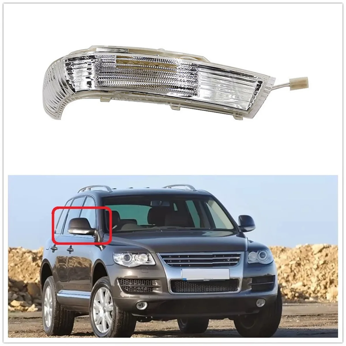 Автомобильное зеркало заднего вида указатели поворота лампа для VW Touareg 2003-2007