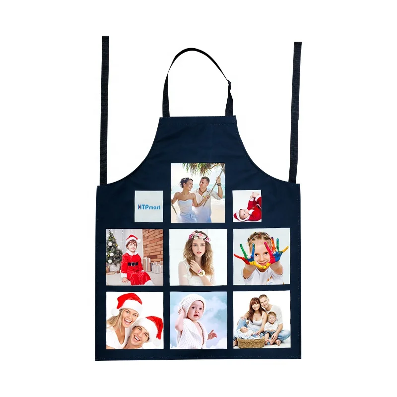 

Sublimation Apron with 9 Panel Linen Kitchen Cafe Work Apron Blank Custom Adult Apron For BBQ Party Supplies